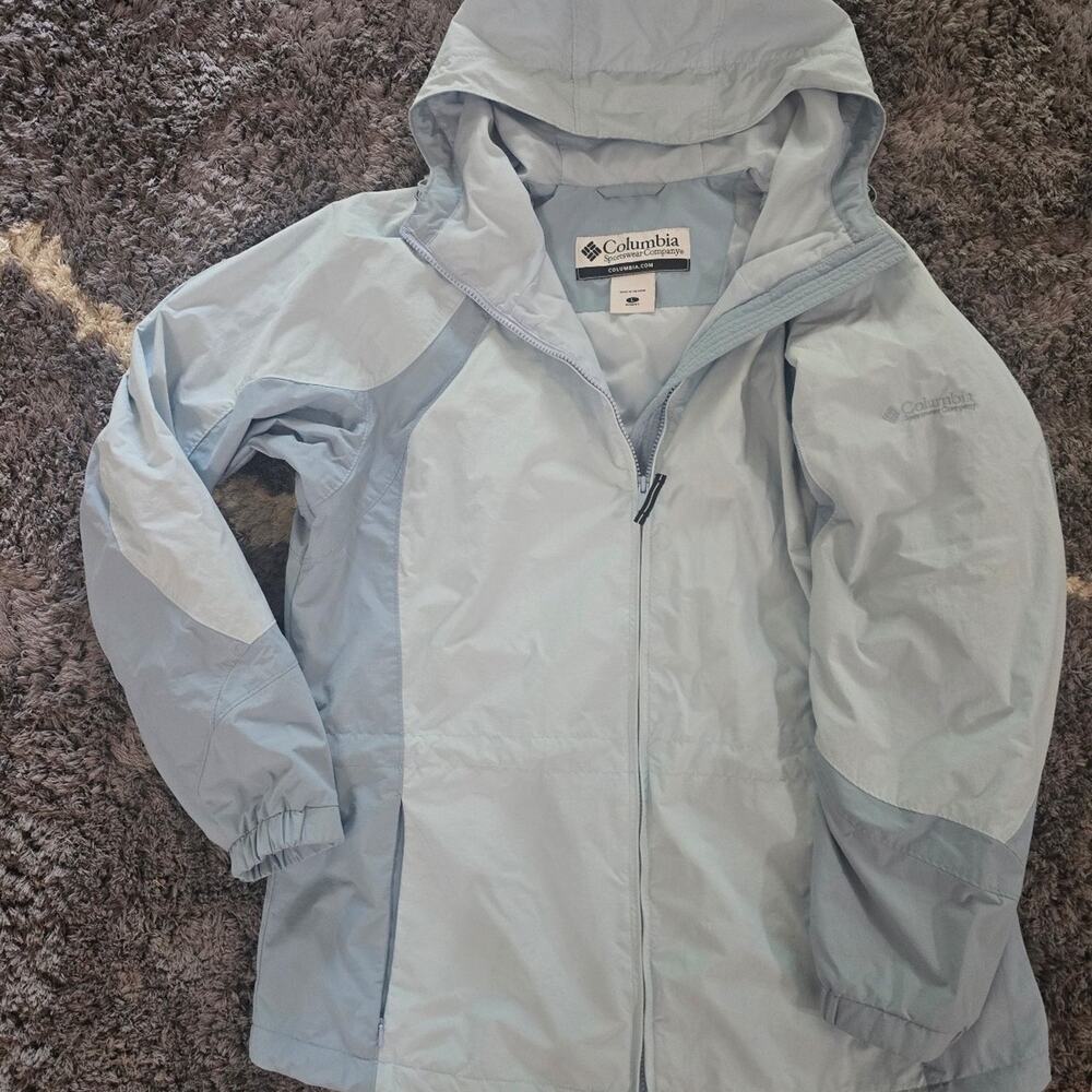 Columbia Storm Dry Waterproof Rain Jacket w/Hood Size Woman’s Large